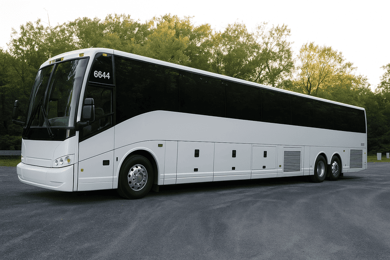 exterior of Quincy Coach Bus Service coach bus
