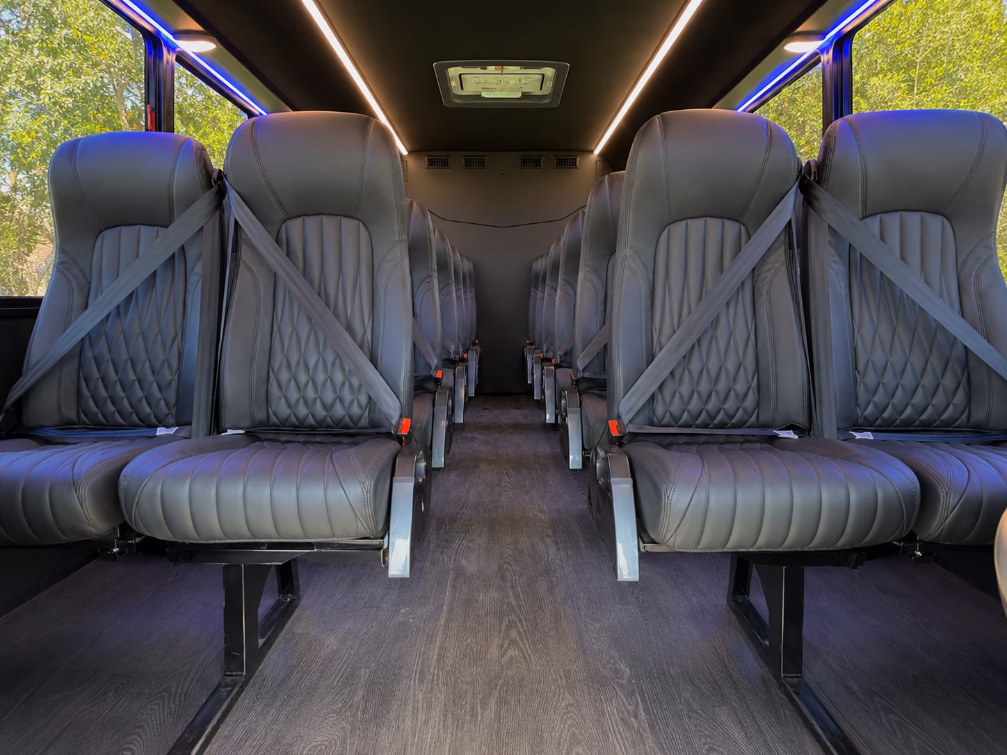 quincy 15 passenger minibus inside