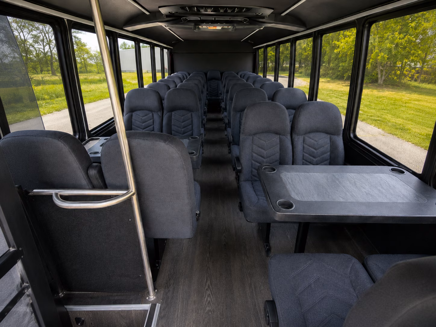 quincy 15 passenger minibus interior
