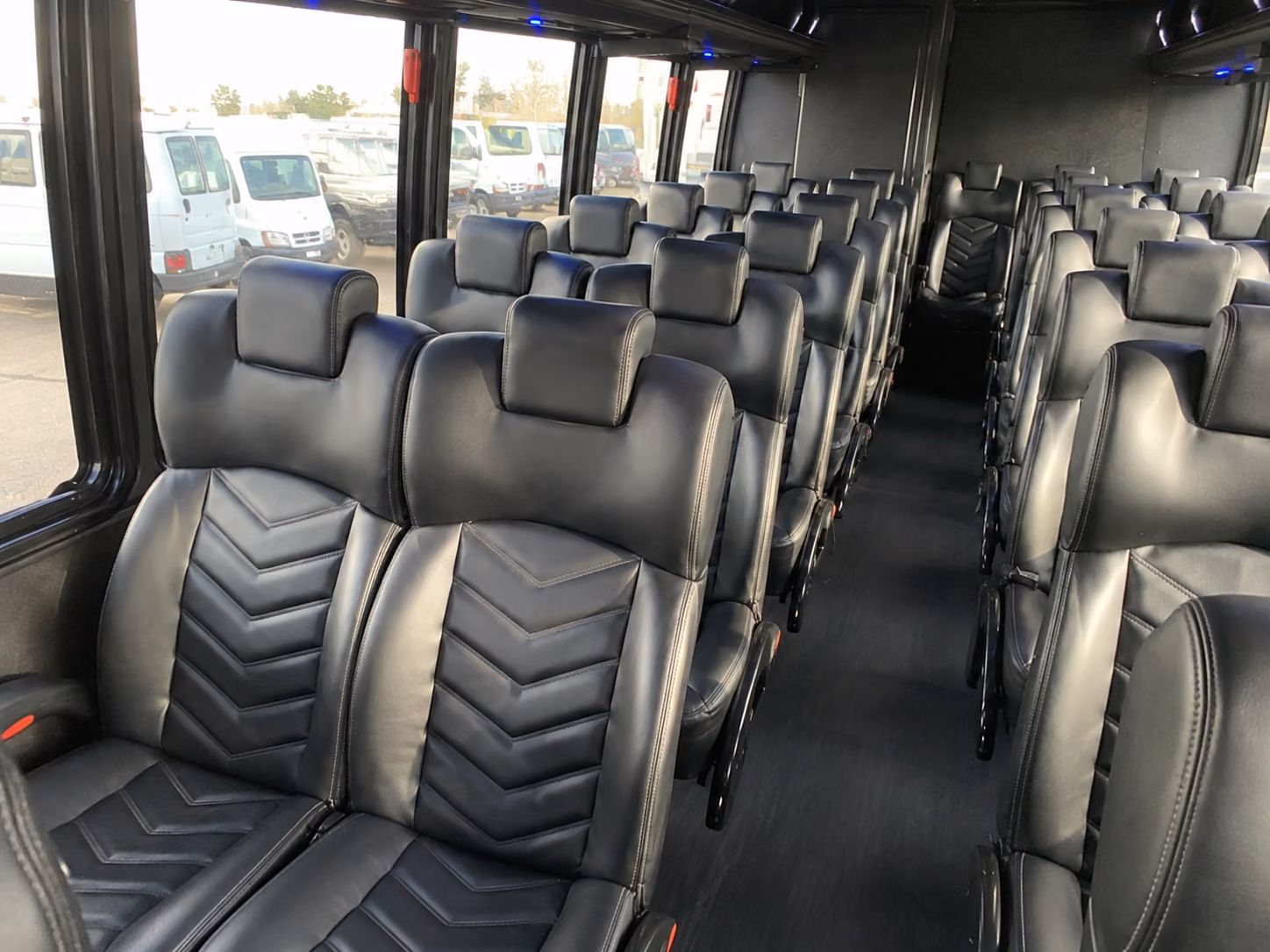 quincy 20 passenger minibus inside