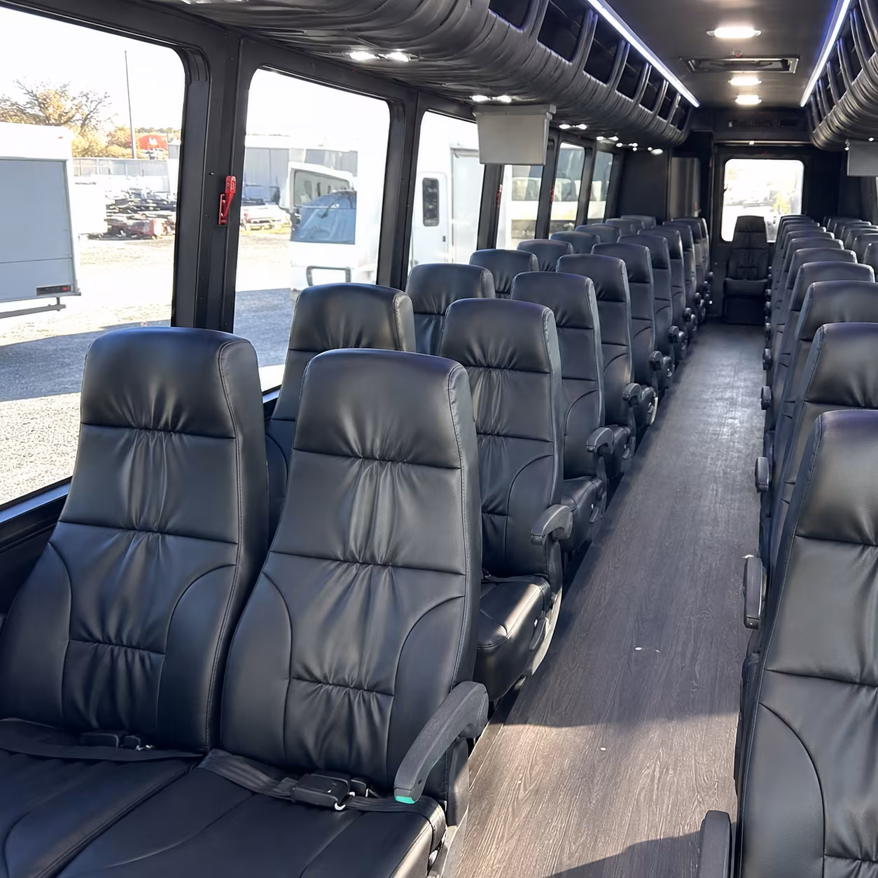 quincy 25 passenger minibus inside
