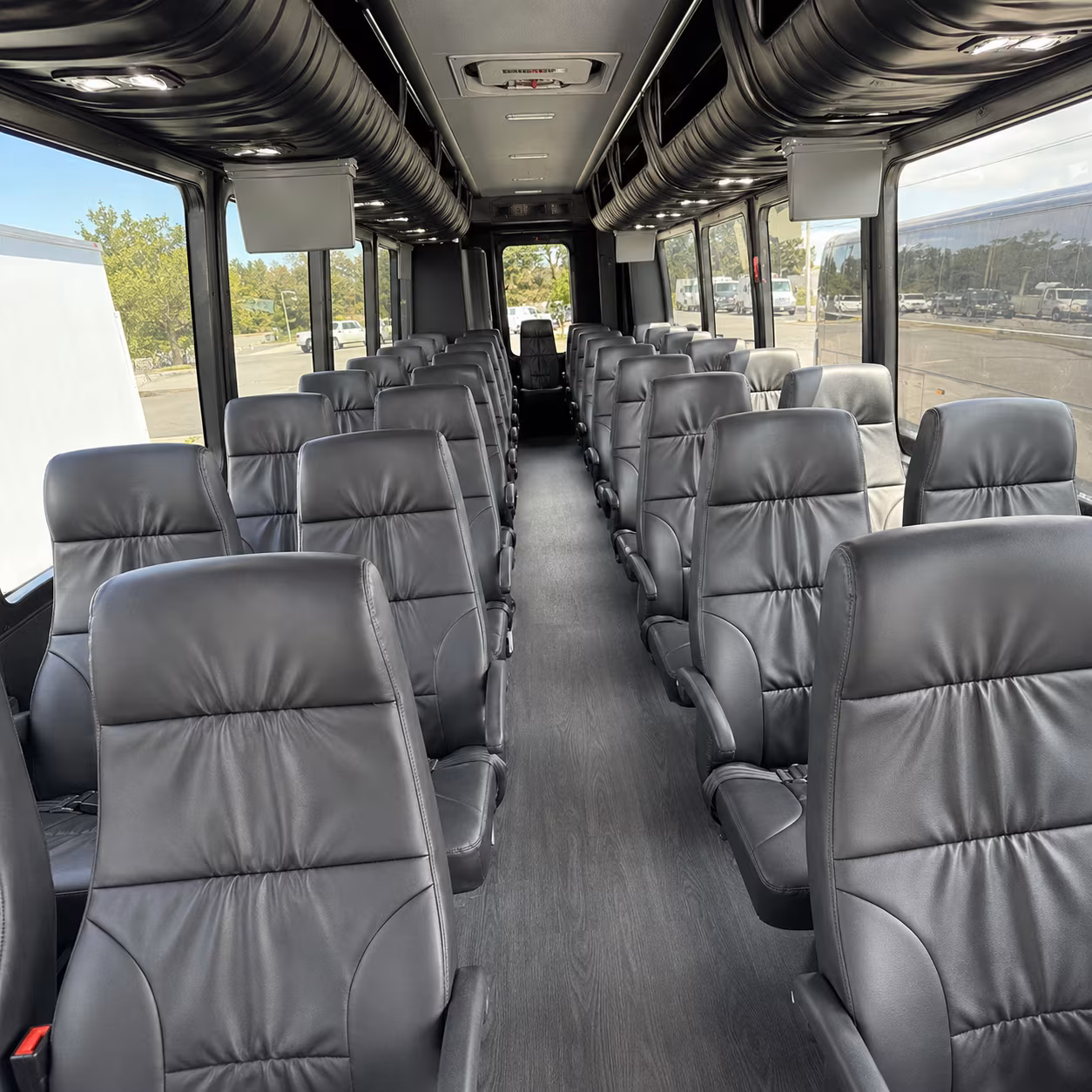 quincy 28 passenger minibus inside
