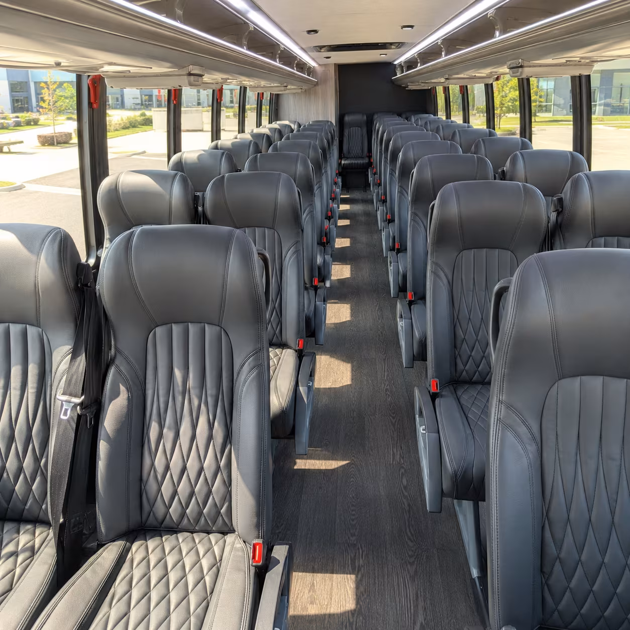 quincy 30 passenger minibus inside