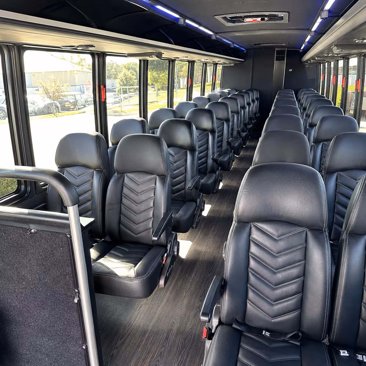 quincy 35 passenger minibus inside