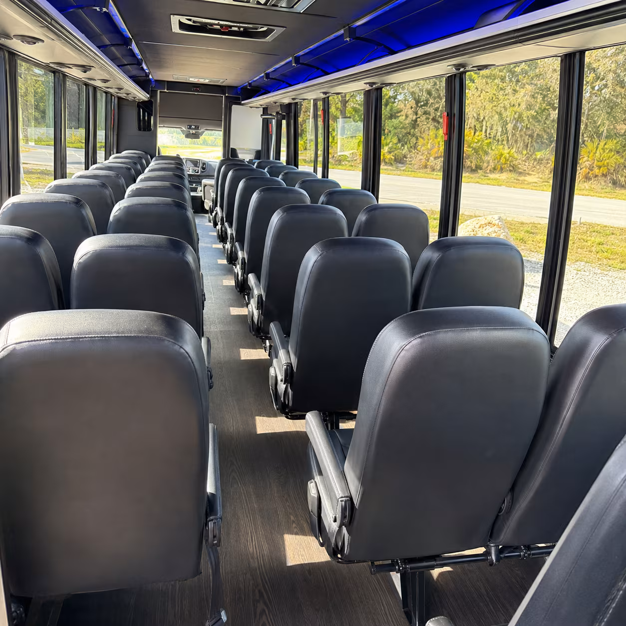 quincy 35 passenger minibus interior