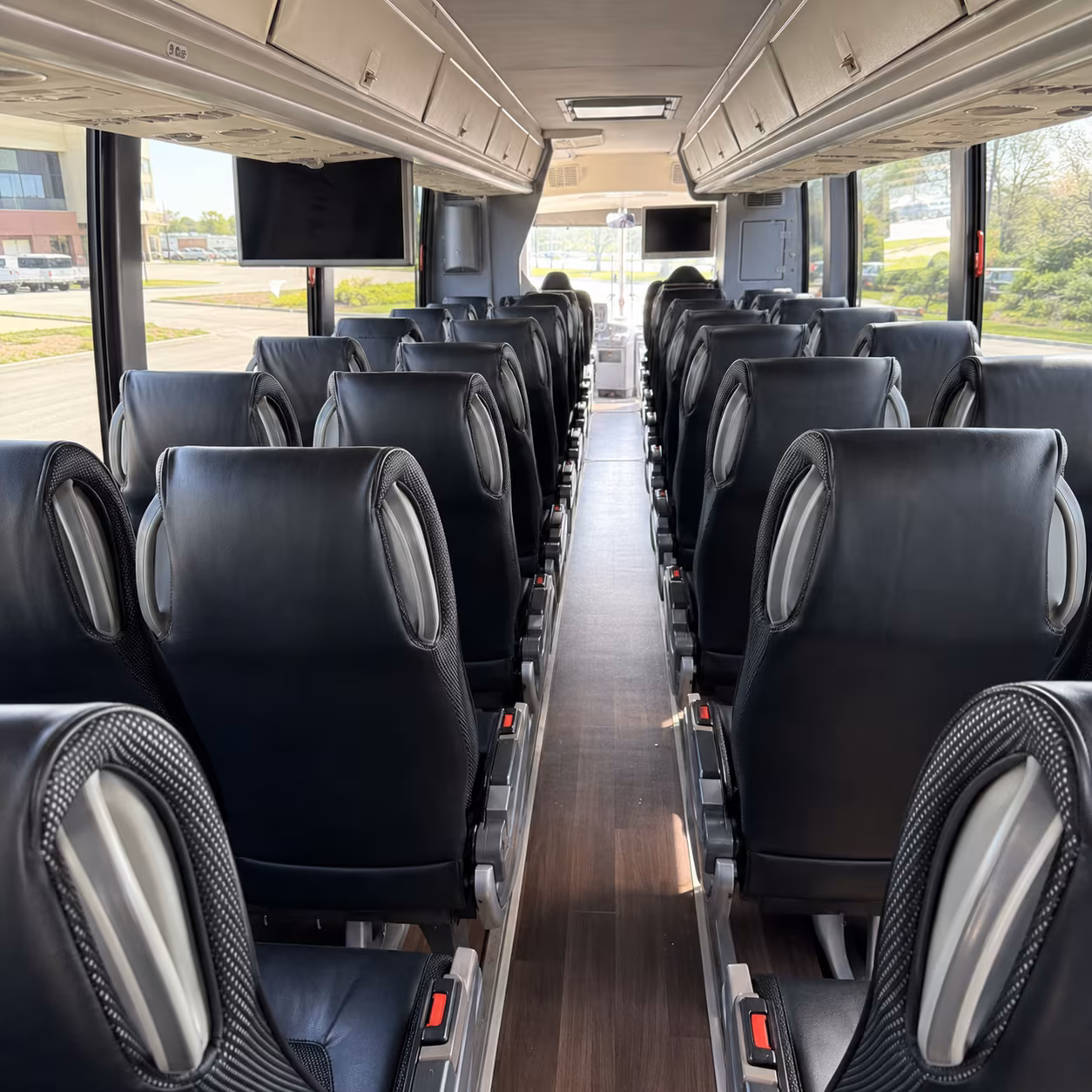 quincy 56 passenger charter bus interior