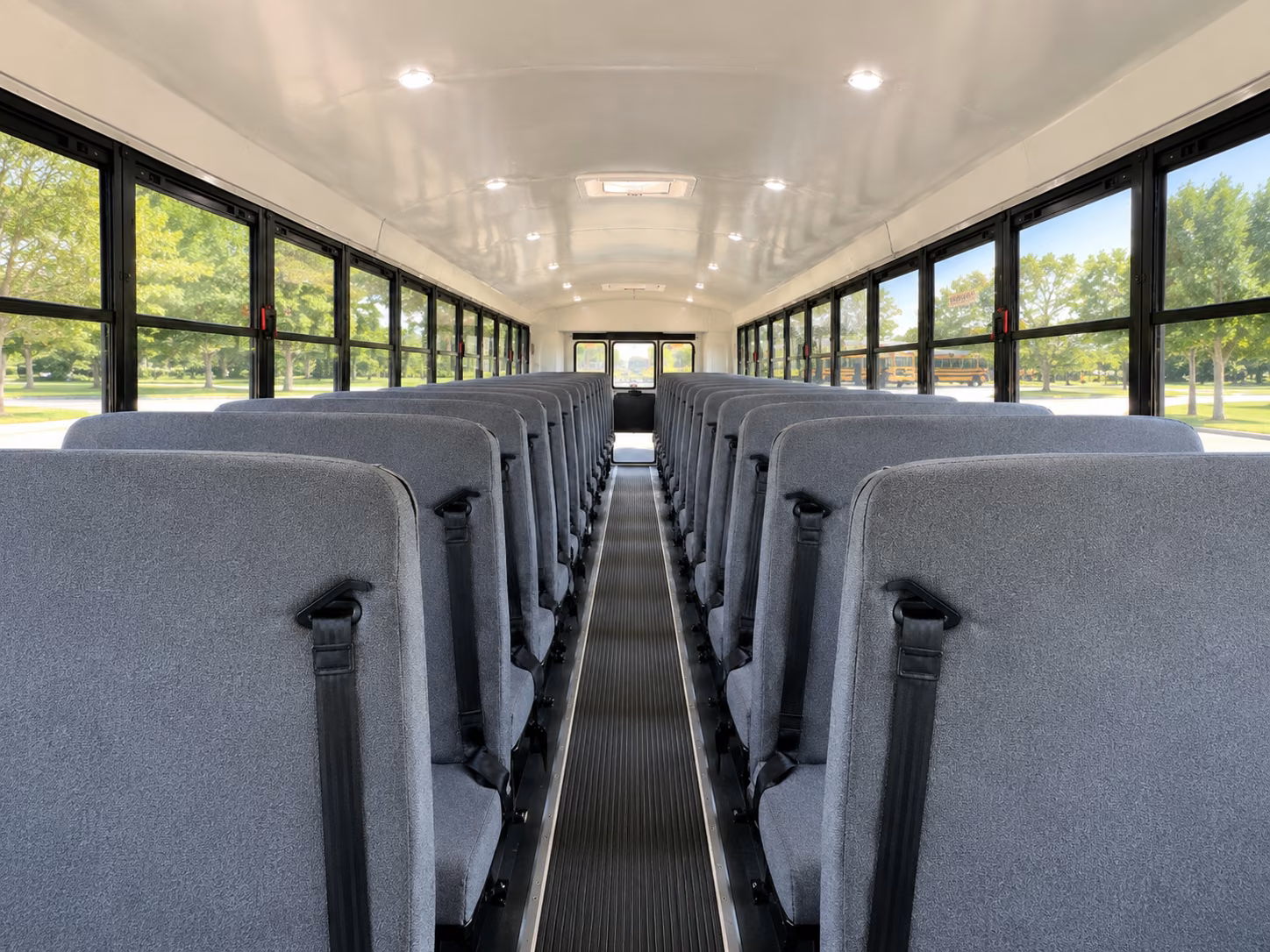 quincy school bus inside